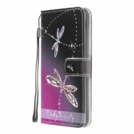 Fodral Samsung Galaxy M32 Med Kedjar Strappy Dragonflies