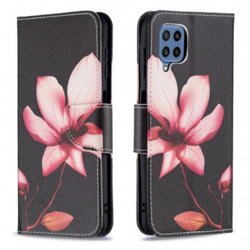 Fodral Samsung Galaxy M32 Rosa Blomma