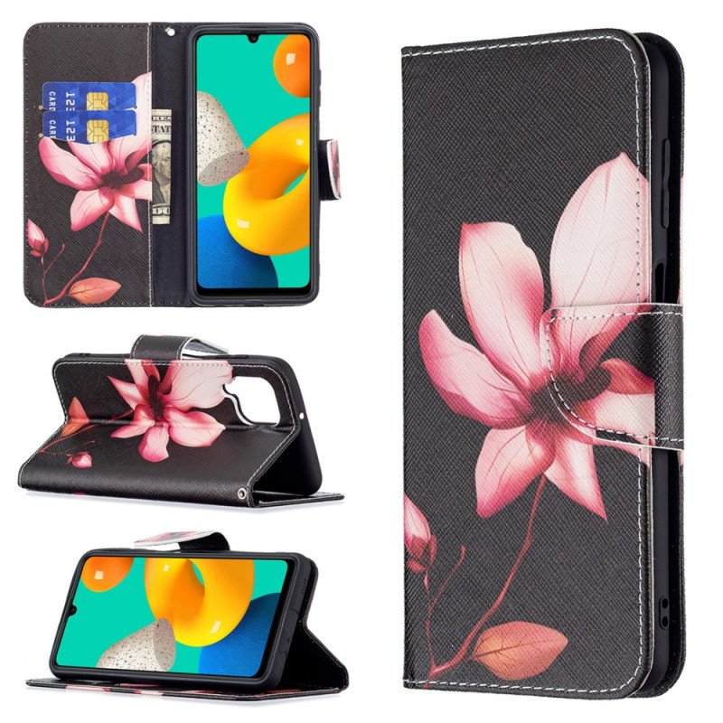 Fodral Samsung Galaxy M32 Rosa Blomma