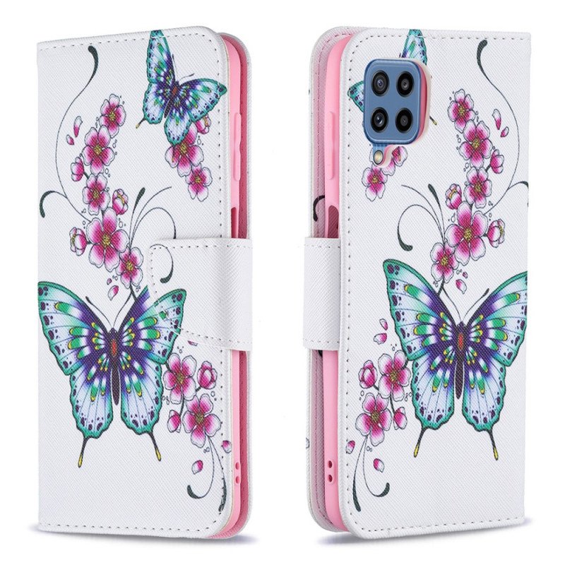 Folio-fodral Samsung Galaxy M32 Butterflies Kings