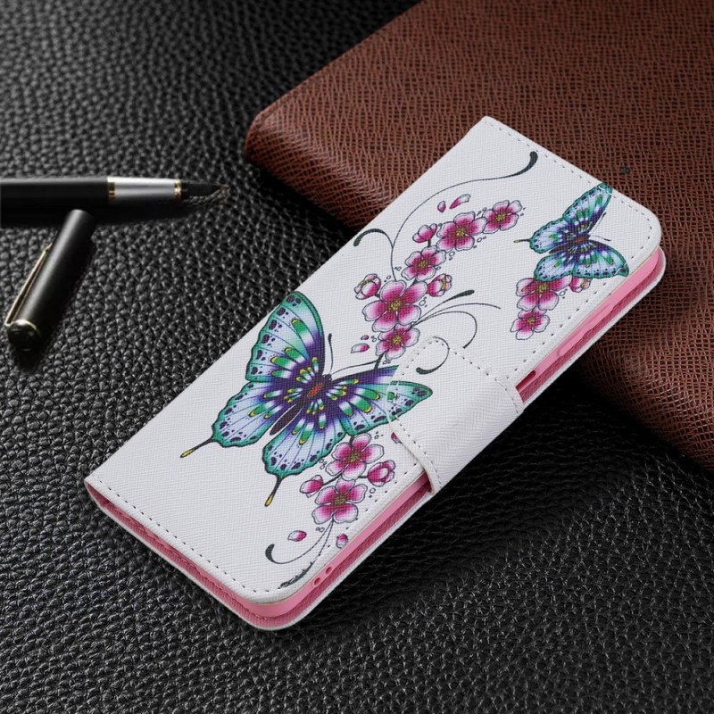 Folio-fodral Samsung Galaxy M32 Butterflies Kings