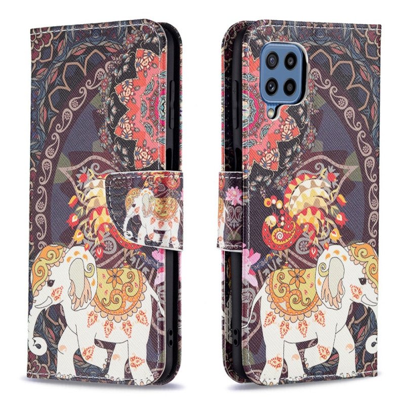 Folio-fodral Samsung Galaxy M32 Indisk Elefant