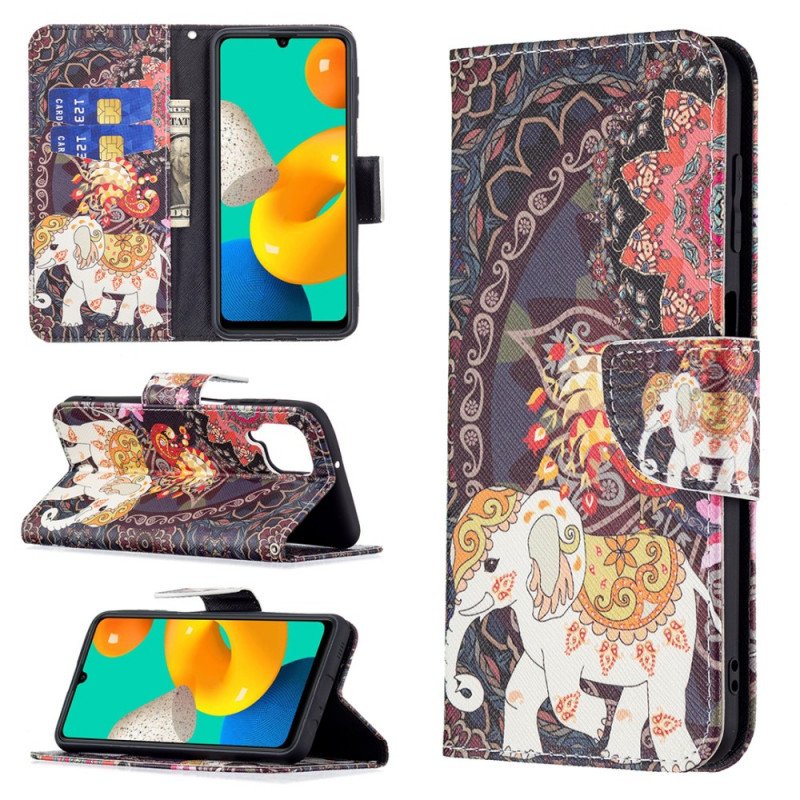 Folio-fodral Samsung Galaxy M32 Indisk Elefant