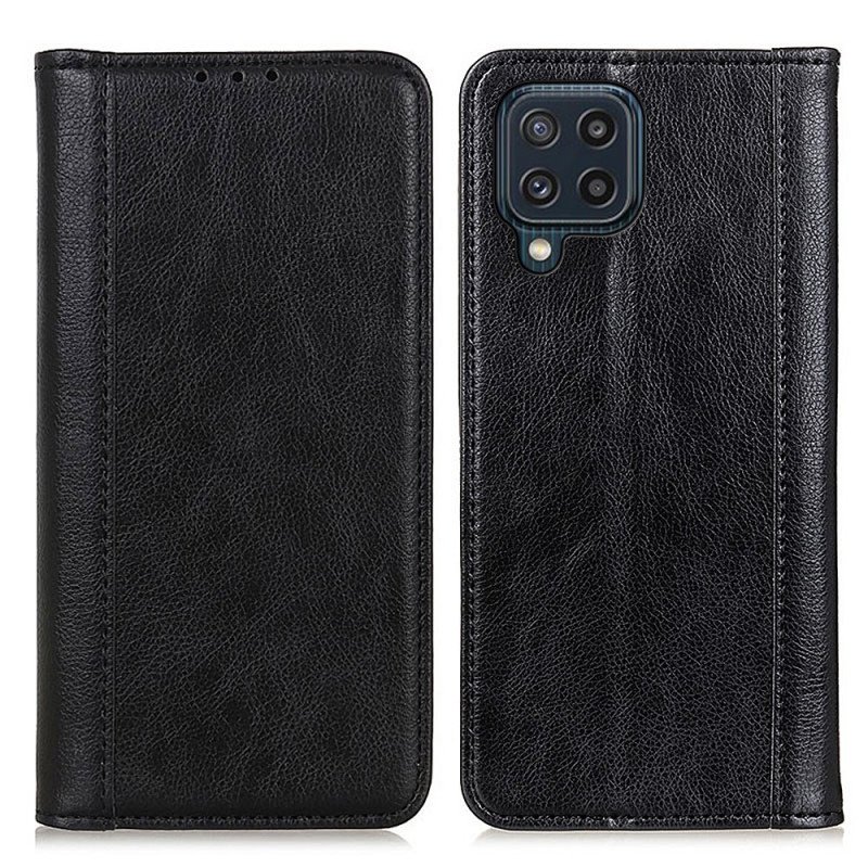 Folio-fodral Samsung Galaxy M32 Läderfodral Elegance Split Litchi Läder