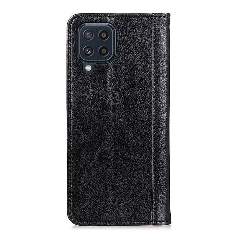 Folio-fodral Samsung Galaxy M32 Läderfodral Elegance Split Litchi Läder