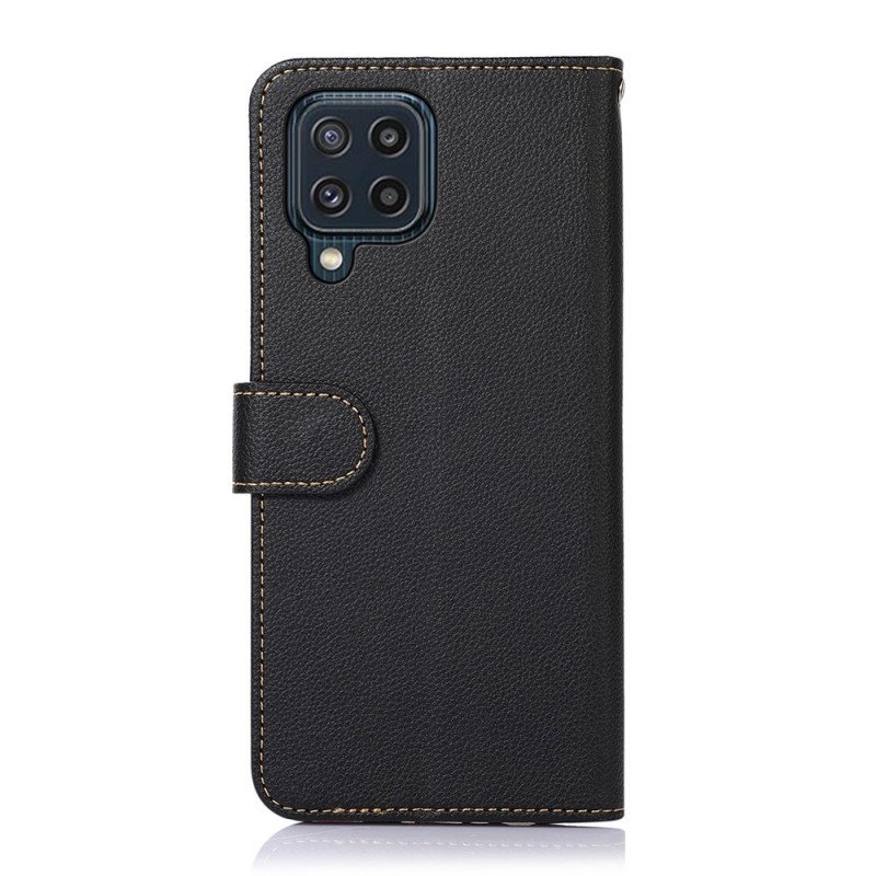 Folio-fodral Samsung Galaxy M32 Lychee Style Rfid Khazneh