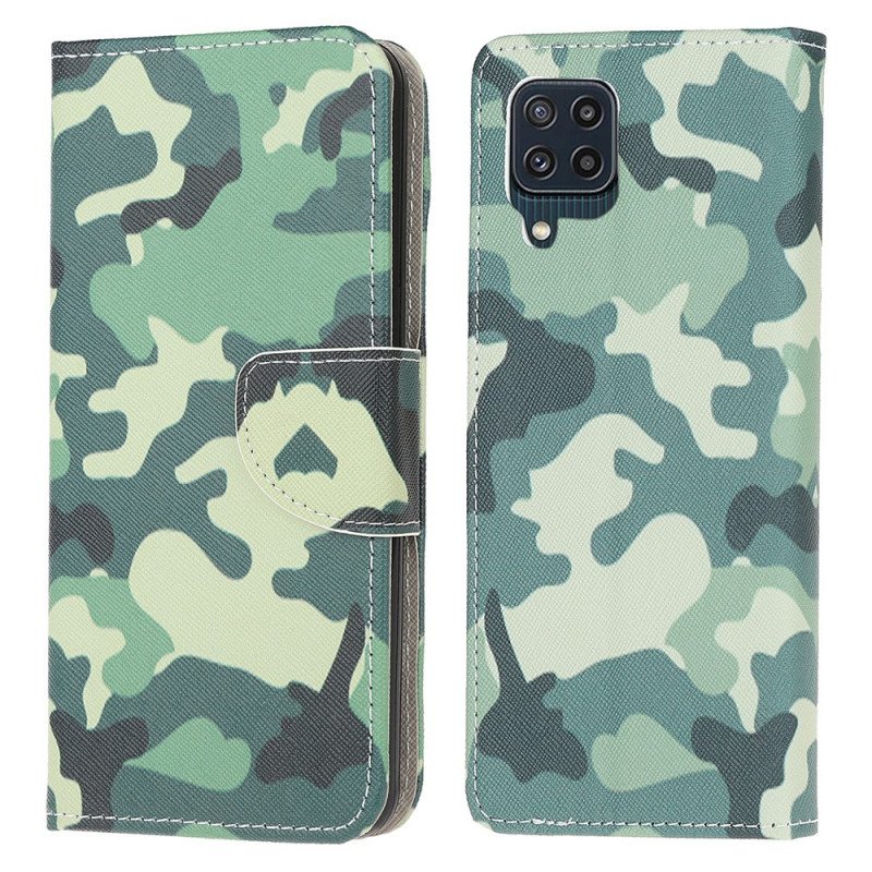 Folio-fodral Samsung Galaxy M32 Militärt Kamouflage