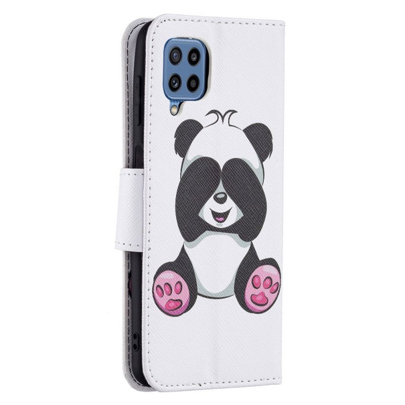 Läderfodral Samsung Galaxy M32 Panda Kul