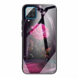 Mobilskal Samsung Galaxy M32 Magiskt Rosa Härdat Glas