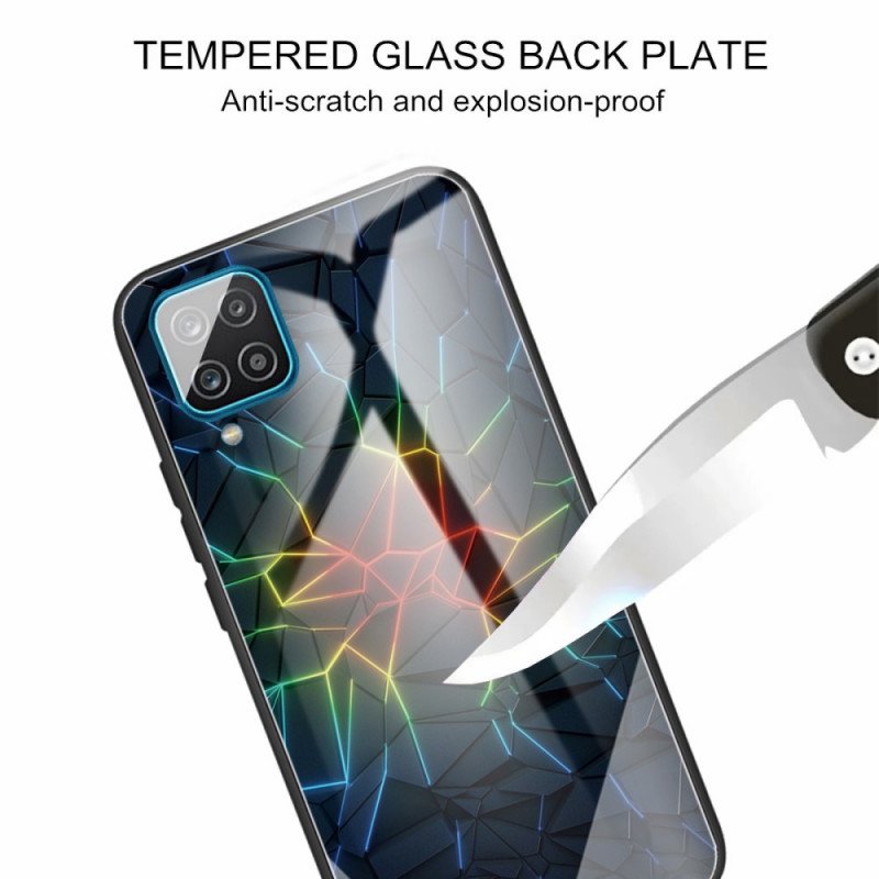 Skal Samsung Galaxy M32 Geometri Härdat Glas