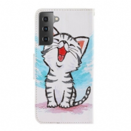 Fodral Samsung Galaxy S21 Plus 5G Med Kedjar Strappy Color Kitten