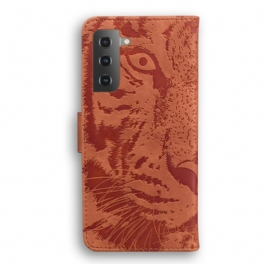 Fodral Samsung Galaxy S21 Plus 5G Tiger Face Print