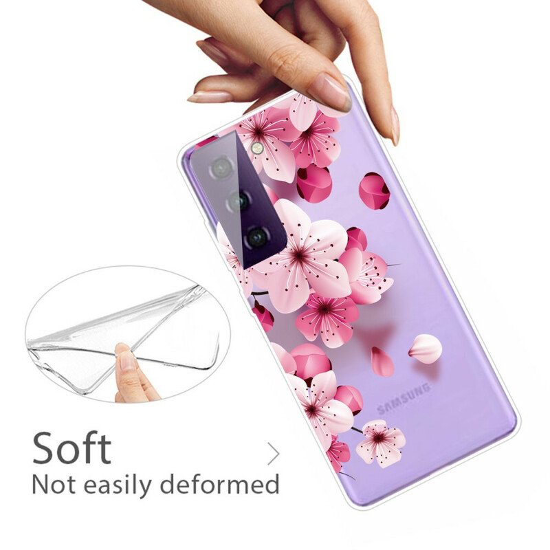 Skal Samsung Galaxy S21 Plus 5G Små Rosa Blommor