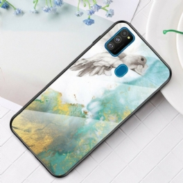 Skal Samsung Galaxy M21 Premium Färg Härdat Glas