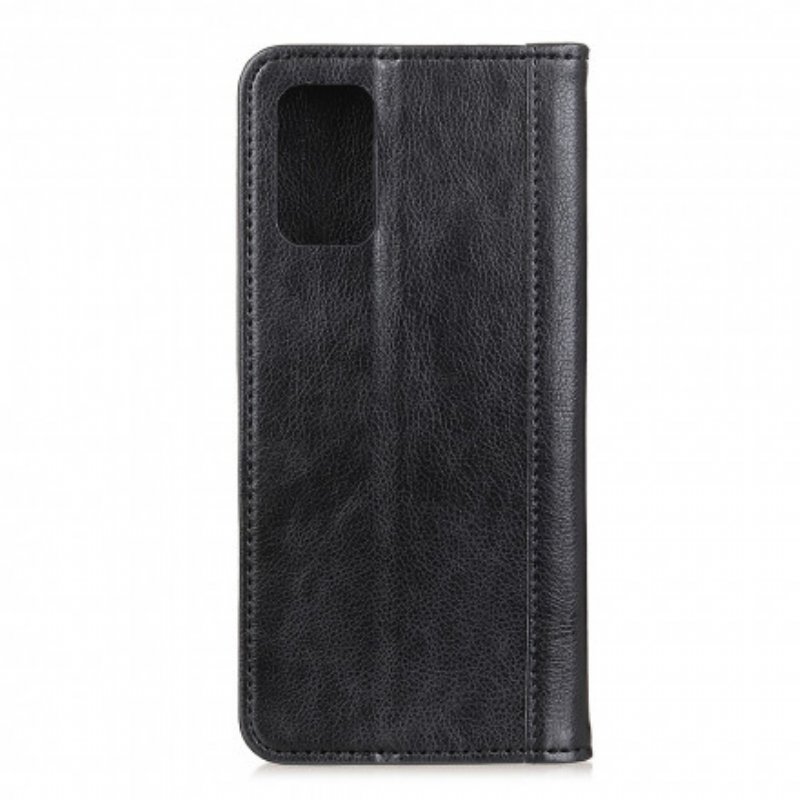 Folio-fodral OnePlus 9 Läderfodral Elegance Split Litchi Läder