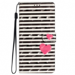 Fodral iPhone 16 Pro Stripes And Hearts Band