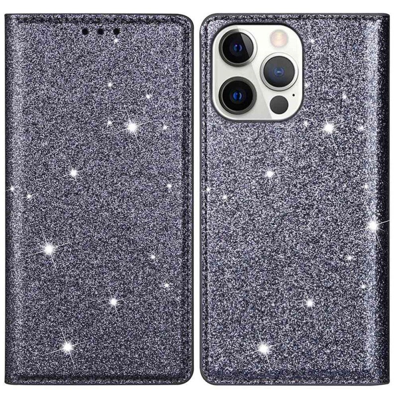 Folio-fodral iPhone 16 Pro Glitter