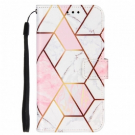 Fodral Samsung Galaxy M11 Geometrisk Marmor