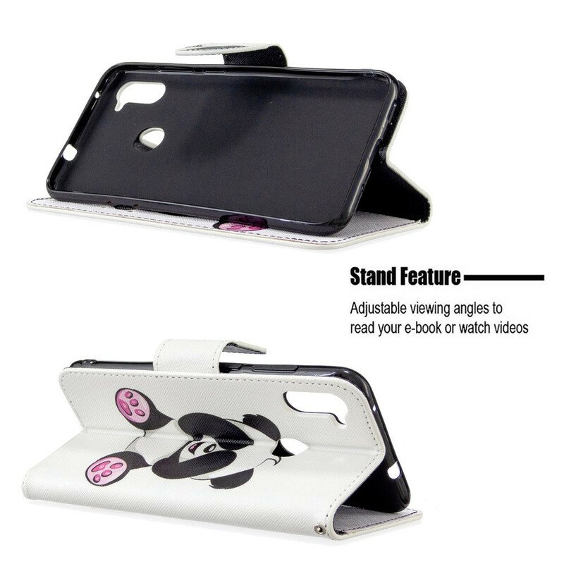 Folio-fodral Samsung Galaxy M11 Panda Kul