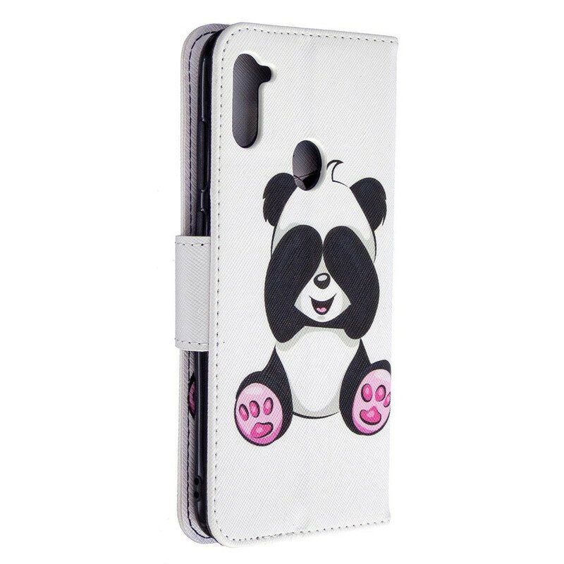 Folio-fodral Samsung Galaxy M11 Panda Kul