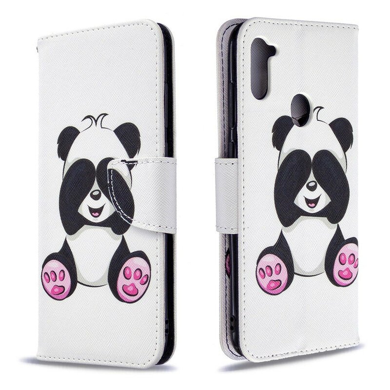 Folio-fodral Samsung Galaxy M11 Panda Kul