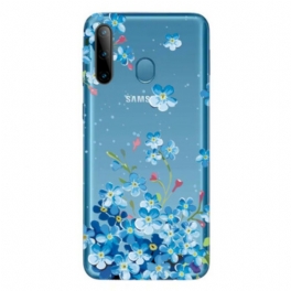 Mobilskal Samsung Galaxy M11 Blå Blommor