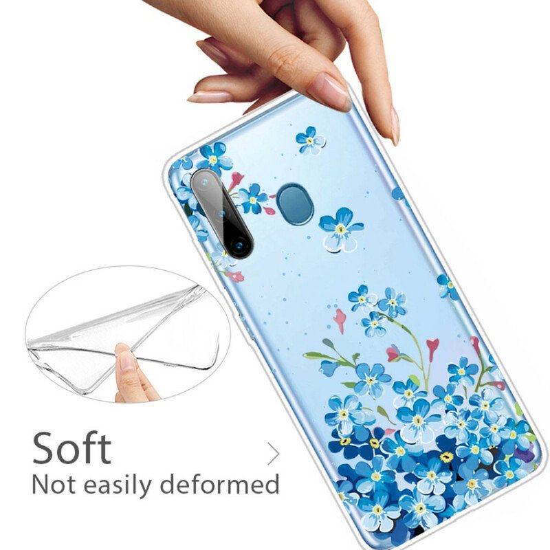 Mobilskal Samsung Galaxy M11 Blå Blommor