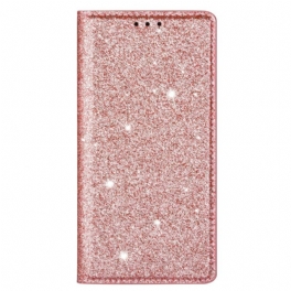 Folio-fodral Huawei P40 Lite Läderfodral Paljettstil