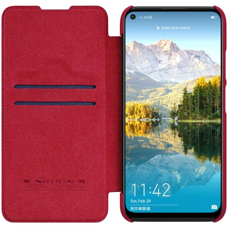 Folio-fodral Huawei P40 Lite Läderfodral Qin-serien Nillkin