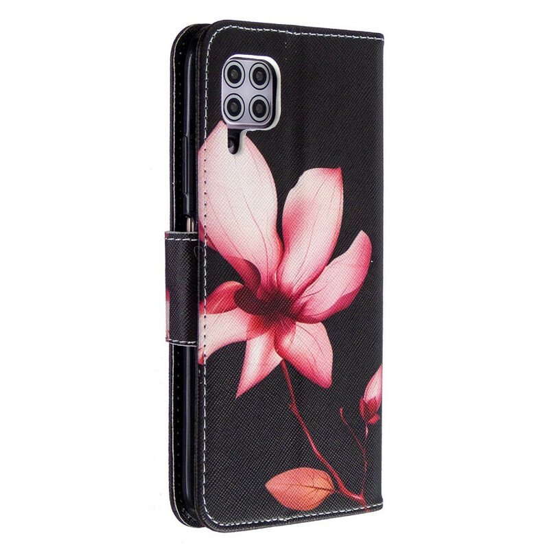 Folio-fodral Huawei P40 Lite Rosa Blomma