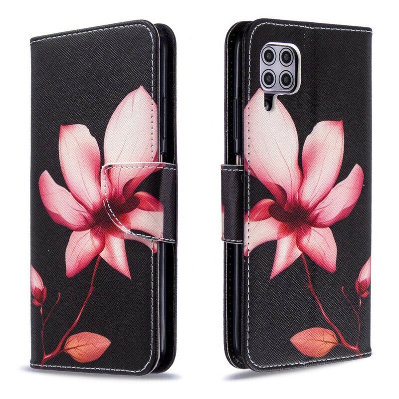 Folio-fodral Huawei P40 Lite Rosa Blomma