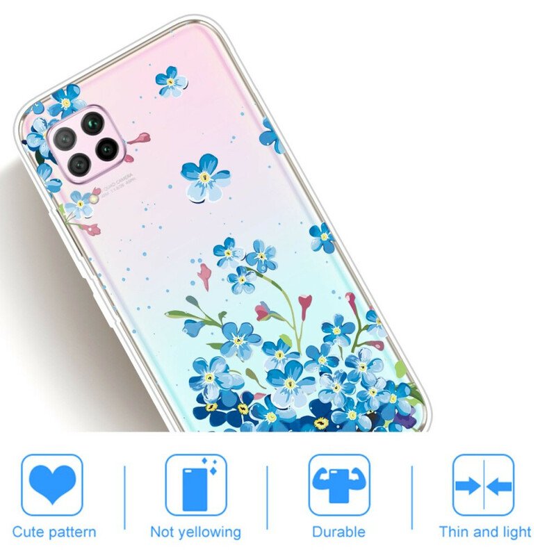 Mobilskal Huawei P40 Lite Bukett Blå Blommor