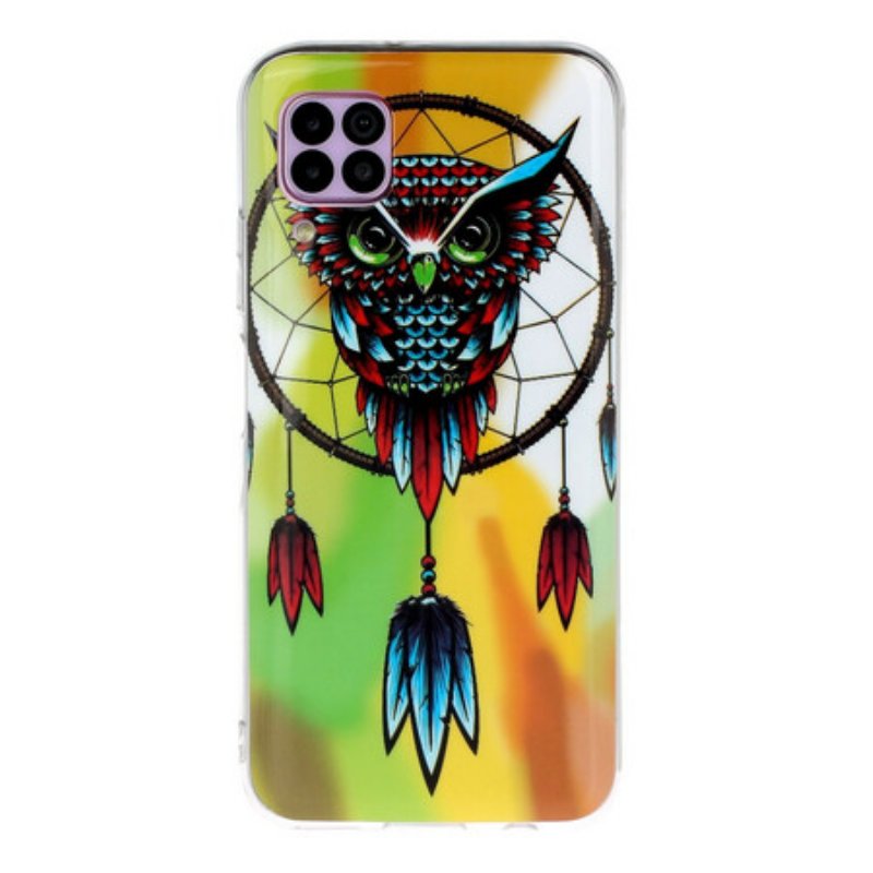 Skal Huawei P40 Lite Fluorescerande Owl Dream Catcher