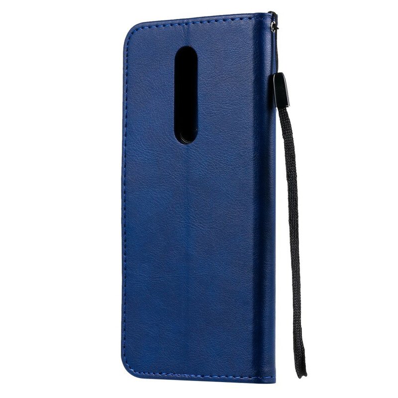 Fodral OnePlus 8 Med Kedjar Strappy Lädereffekt