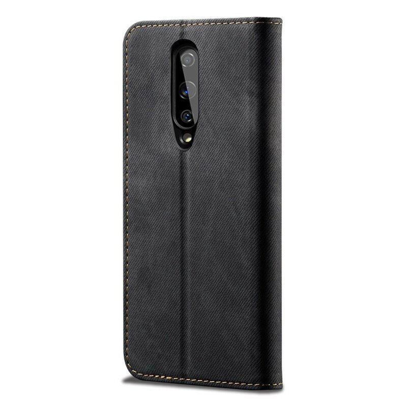 Folio-fodral OnePlus 8 Läderfodral Textur För Jeans I Konstläder