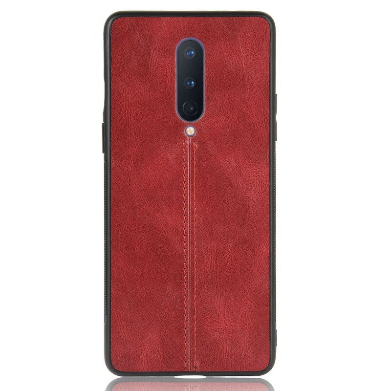 Skal OnePlus 8 Couture Lädereffekt