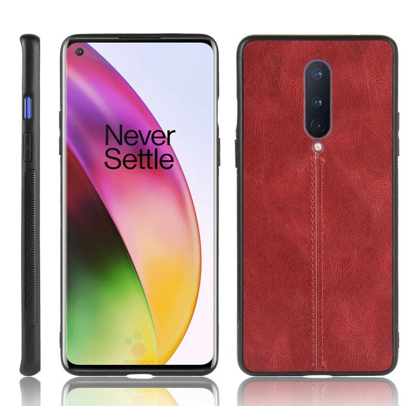 Skal OnePlus 8 Couture Lädereffekt