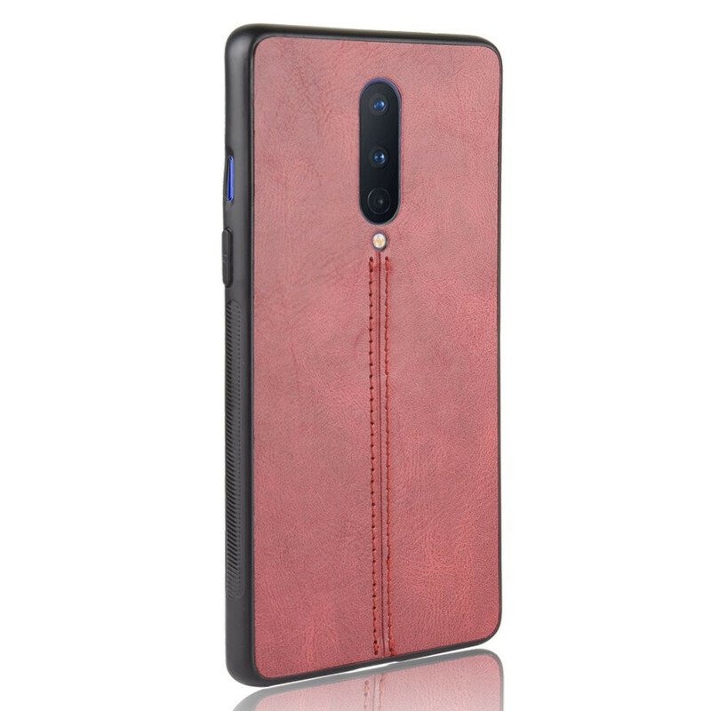 Skal OnePlus 8 Couture Lädereffekt