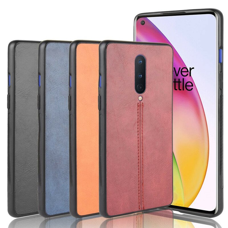 Skal OnePlus 8 Couture Lädereffekt