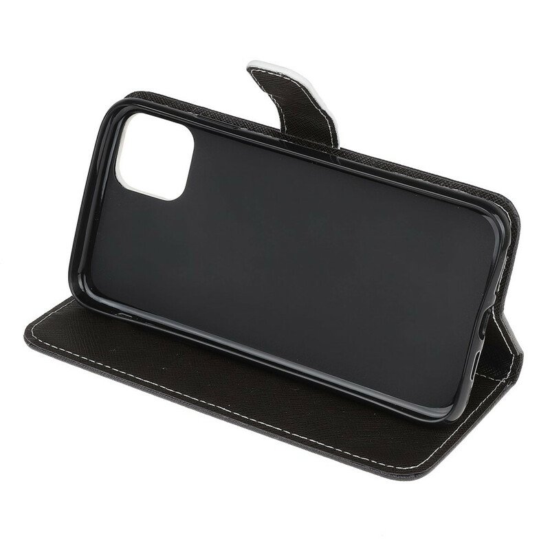 Fodral iPhone 13 Pro Med Kedjar Strappy Black Cat Eyes