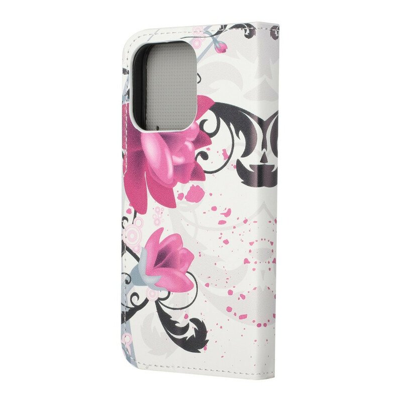 Fodral iPhone 13 Pro Tropiska Blommor