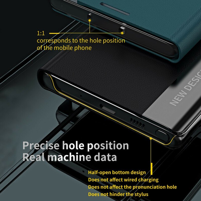 Folio-fodral iPhone 13 Pro Läderfodral Litchi Konstläder Magnetlås