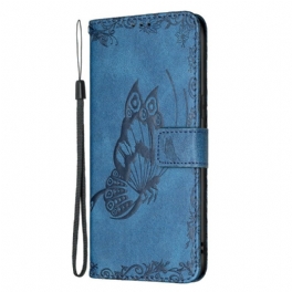 Folio-fodral iPhone 13 Pro Med Kedjar Barock Strappy Butterfly