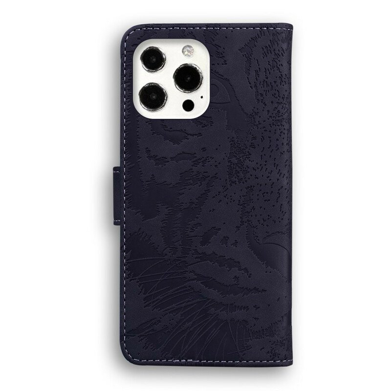 Folio-fodral iPhone 13 Pro Tiger Face Print