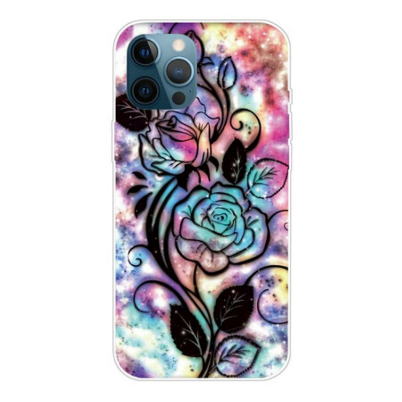 Mobilskal iPhone 13 Pro Grafisk Blomma