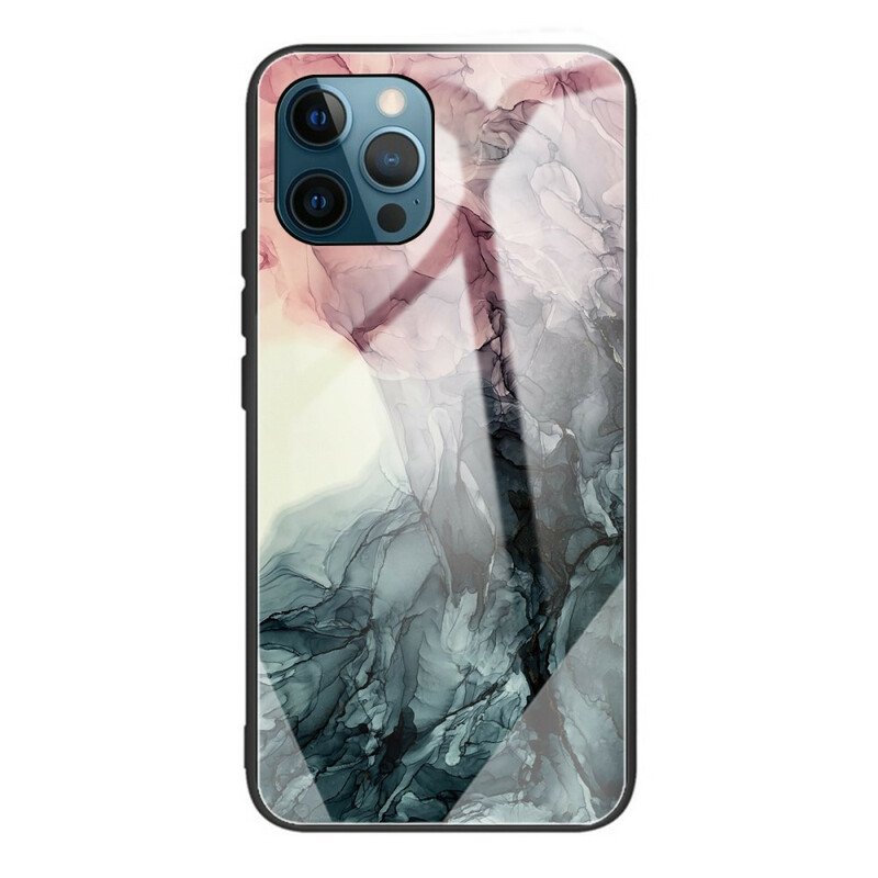 Mobilskal iPhone 13 Pro Marmor Härdat Glas