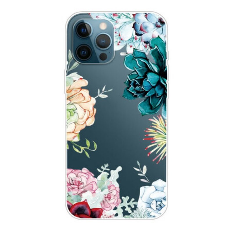 Skal iPhone 13 Pro Akvarell Blommor Topp