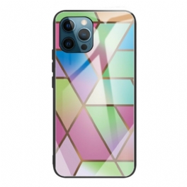 Skal iPhone 13 Pro Geometri Marmor Härdat Glas