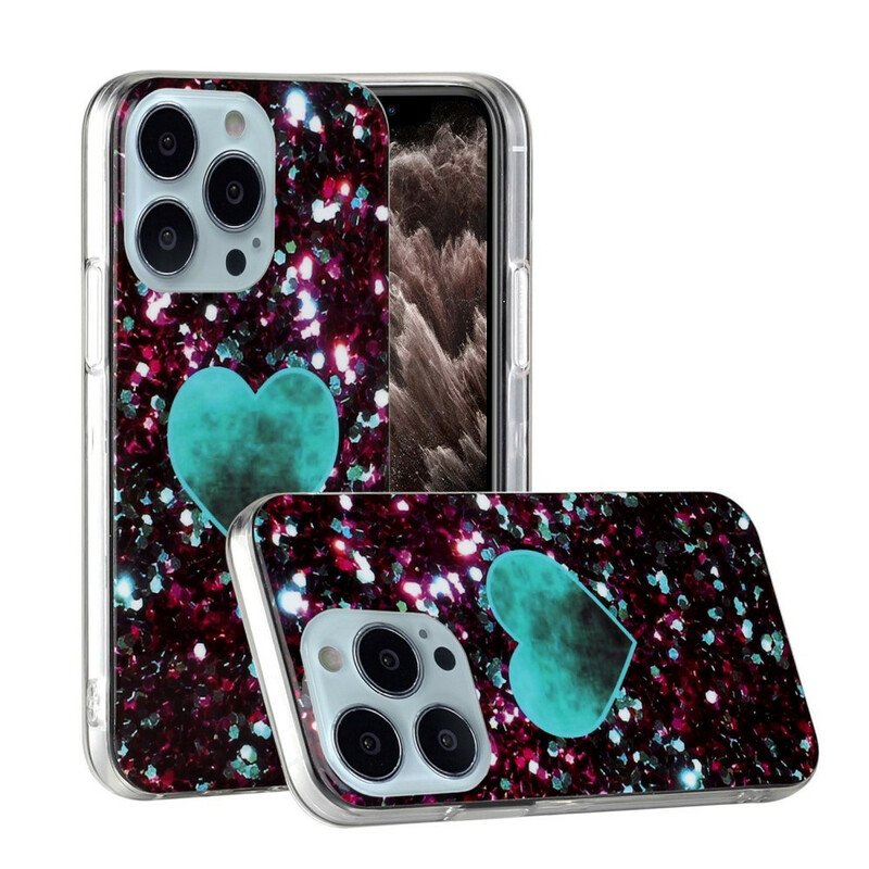 Skal iPhone 13 Pro Glitter Marmor