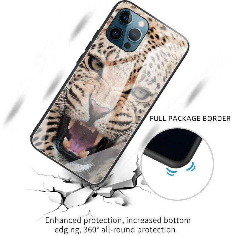 Skal iPhone 13 Pro Leopard Härdat Glas